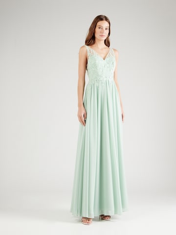 Robe de soirée Unique en vert : devant