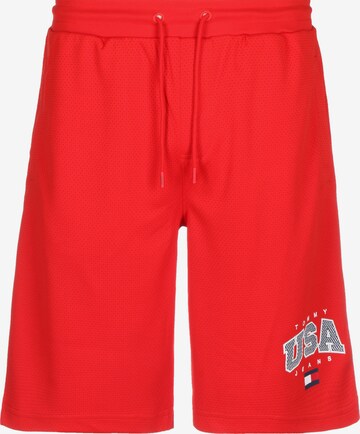 Tommy Jeans Loosefit Broek in Rood: voorkant