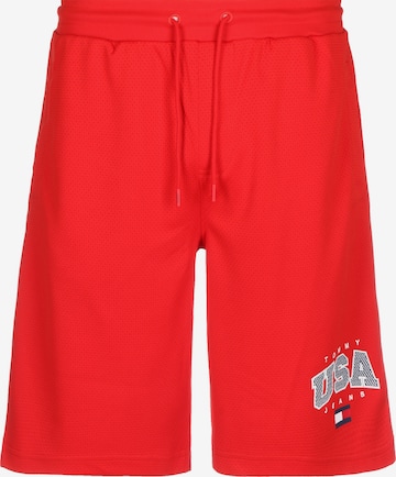 Loosefit Pantalon Tommy Jeans en rouge : devant