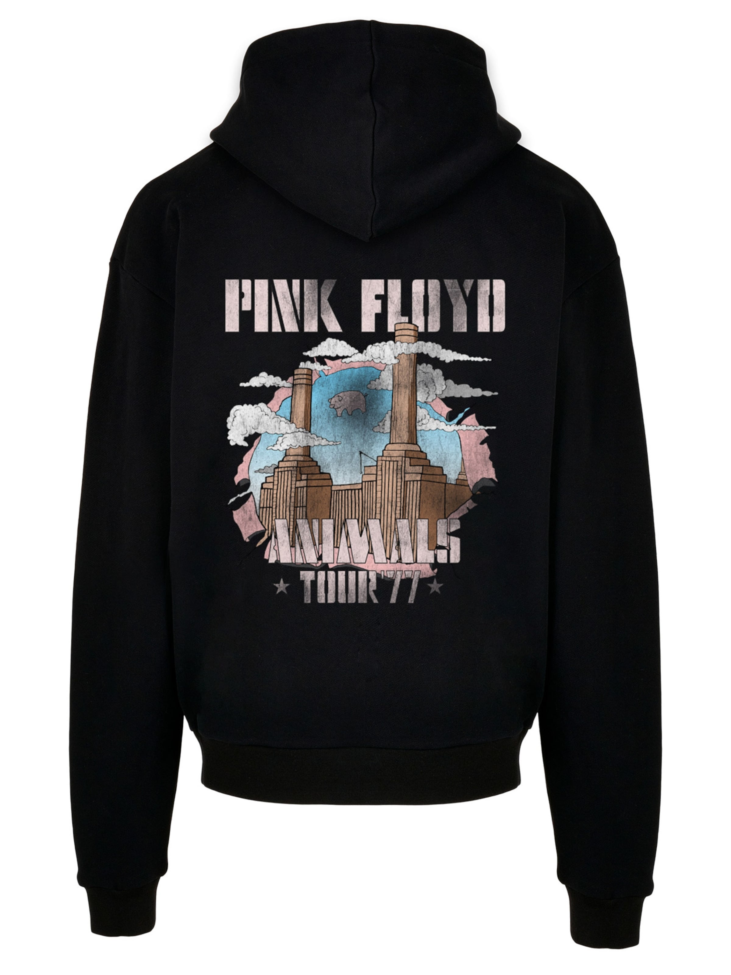 F4NT4STIC Sweatshirt 'Pink Floyd Animal Factory' in Zwart: voorkant