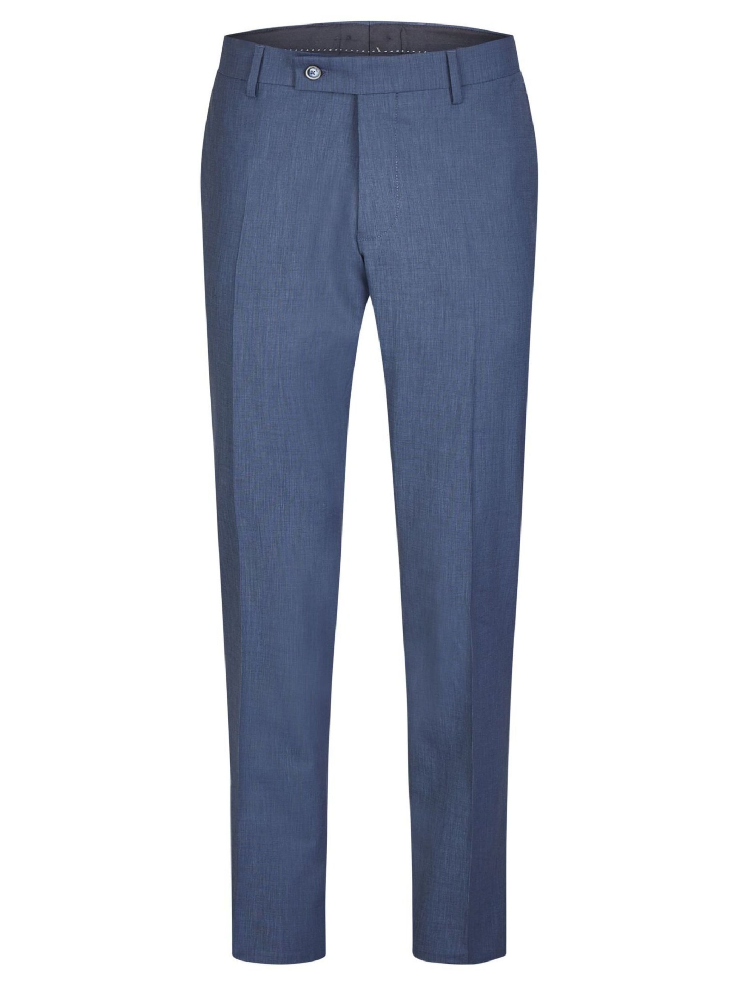 Regular Pantalon à plis HECHTER PARIS en bleu : devant