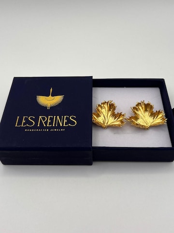 Les Reines Oorbellen 'Sylva' in Goud