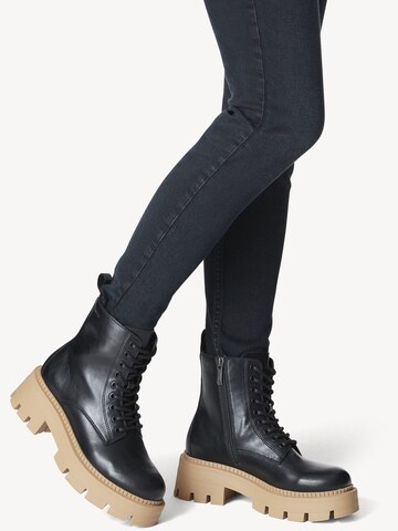 TAMARIS Lace-Up Ankle Boots in Black