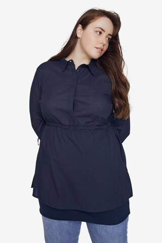 Ulla Popken Shirt in Blauw: voorkant