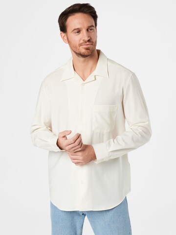 DIESEL Regular fit Button Up Shirt 'WOOLY' in White: front