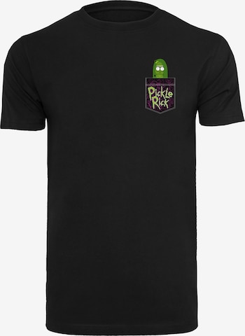 T-Shirt 'Rick And Morty Pickle Rick' F4NT4STIC en noir : devant