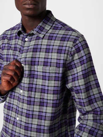 WEEKDAY Regular fit Button Up Shirt 'Wise' in Purple