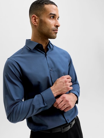 JACK & JONES Comfort fit Overhemd 'BLAPARKER' in Blauw