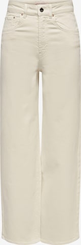 ONLY Wide leg Jeans i beige: framsida