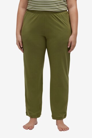 Pantalon de pyjama Ulla Popken en vert : devant