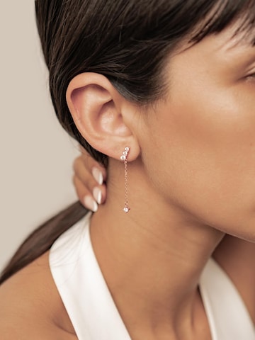 Hey Happiness - Pendientes 'Crystal Bar Dangle' en oro: frente
