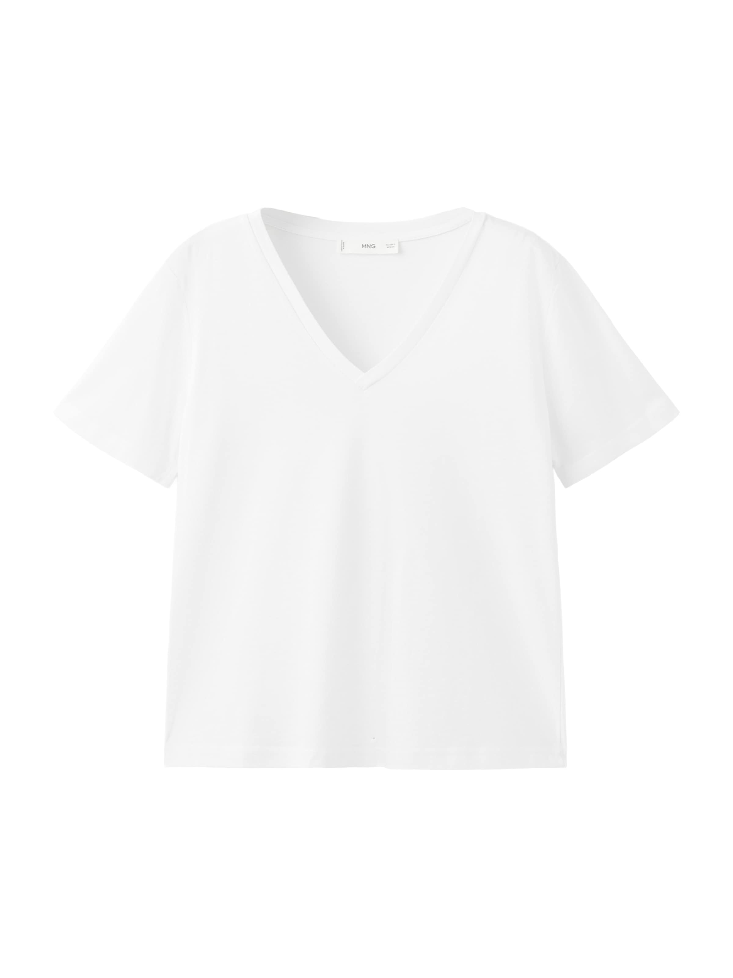 MANGO Majica 'CHALSPI' | bela barva: sprednja stran