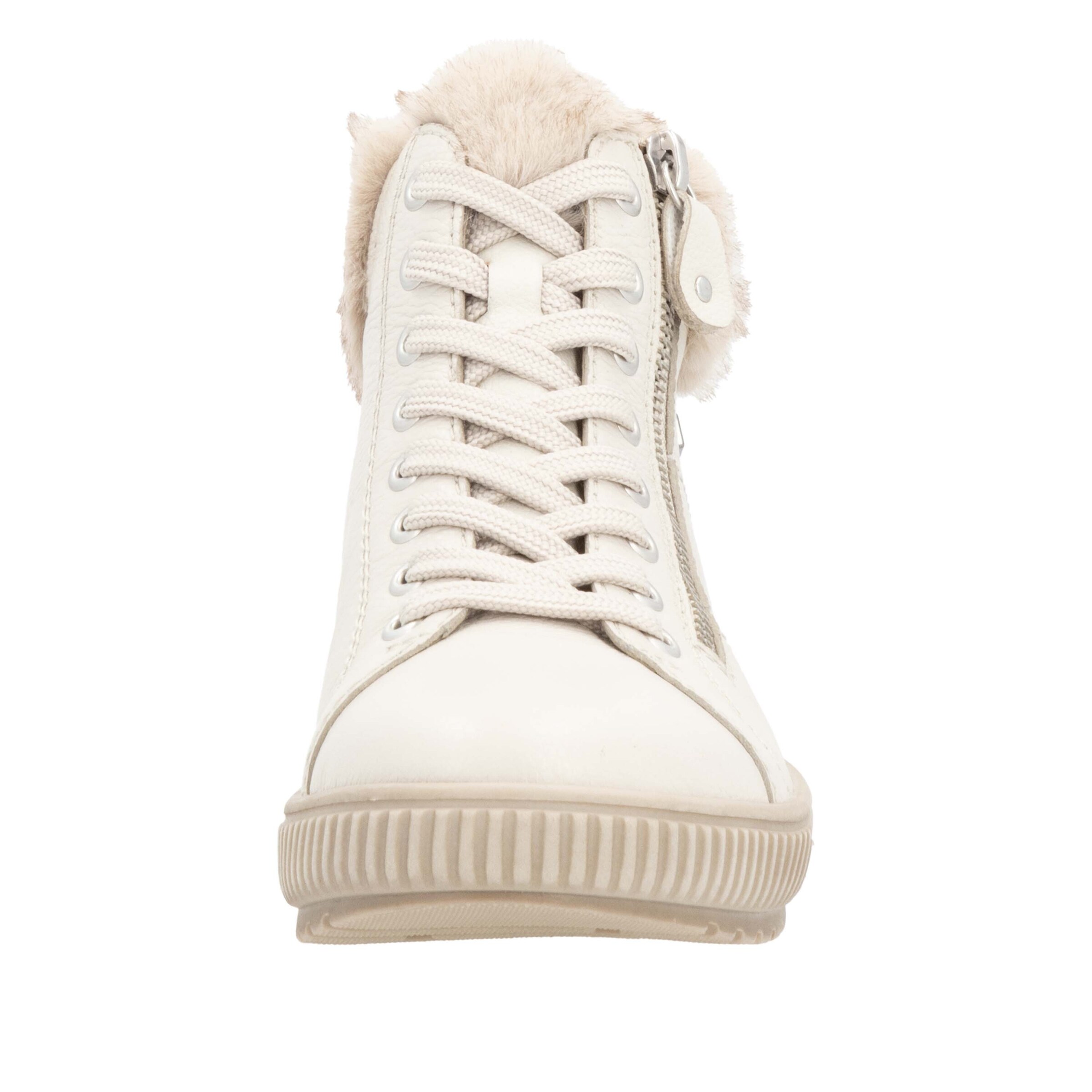 REMONTE Lace-Up Ankle Boots in White