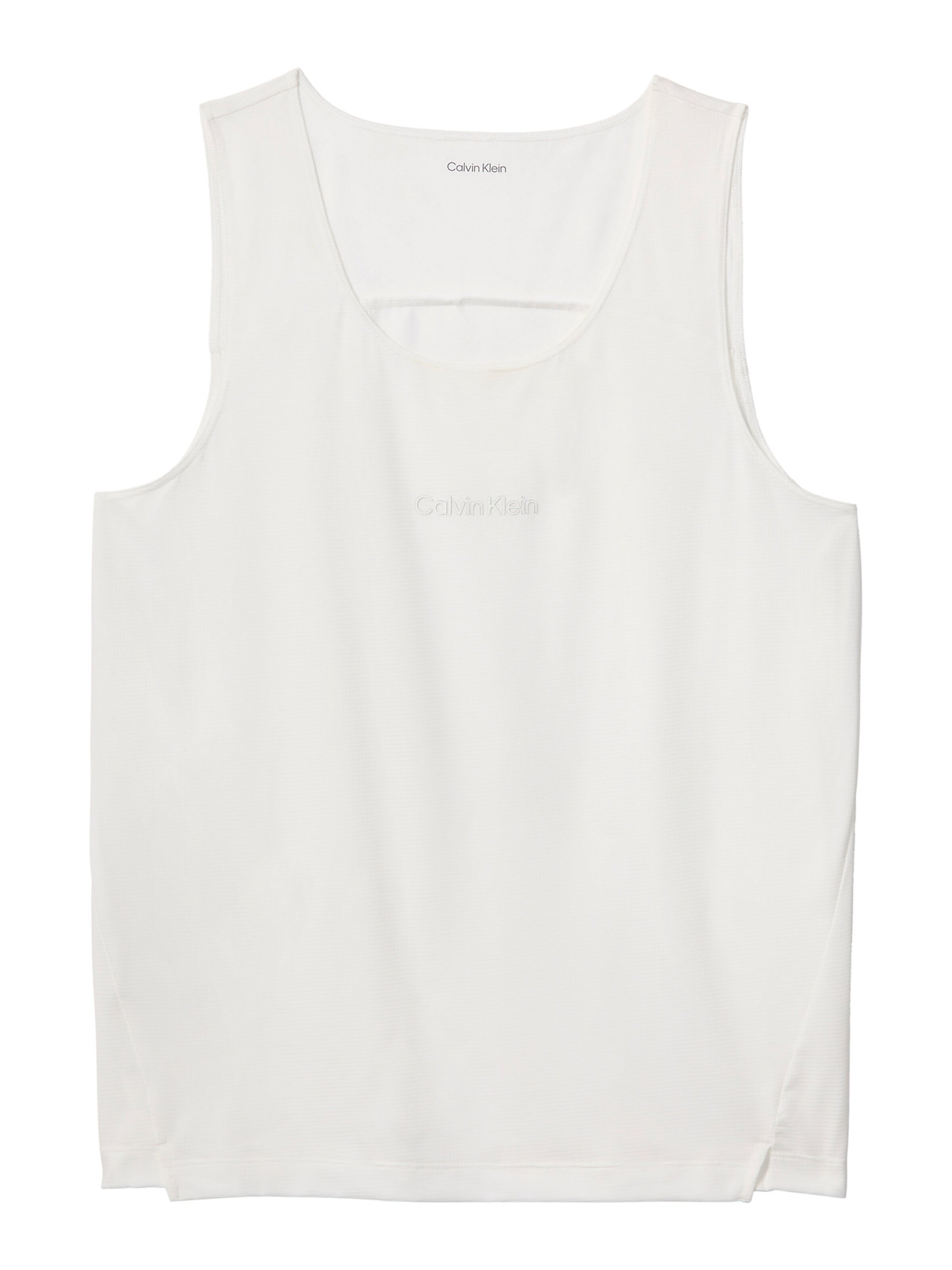 T-Shirt Calvin Klein en blanc : devant