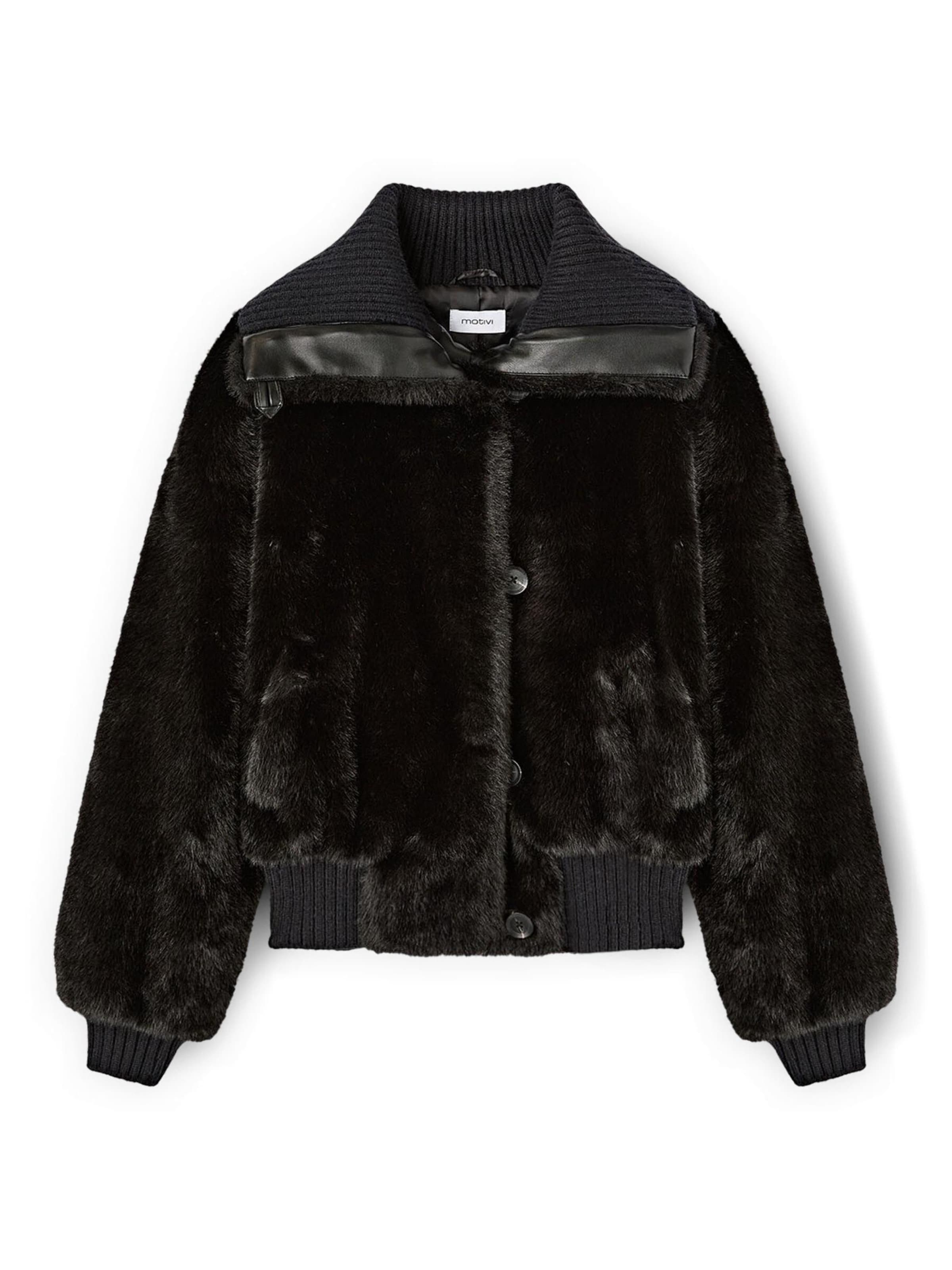 Manteau d’hiver MOTIVI en noir : devant