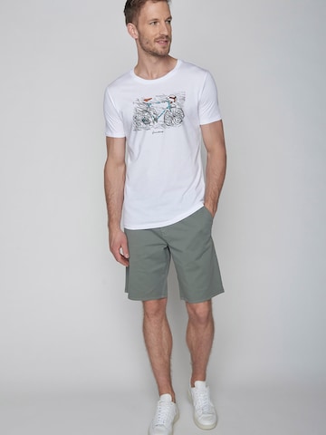 GREENBOMB Shirt 'Bike Storm' in White