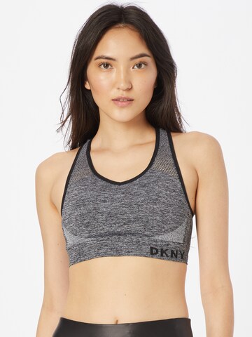 DKNY Performance Bustier Sports-BH i grå: forside