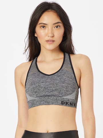 DKNY Performance Bralette Sports Bra in Grey: front