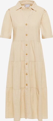 Robe-chemise Usha en beige : devant