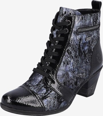 REMONTE Lace-Up Ankle Boots in Black: front