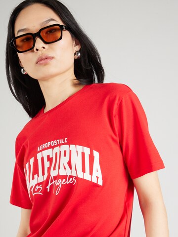 AÉROPOSTALE Shirts 'CALIFORNIA' i rød