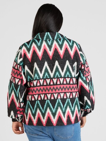 ONLY Carmakoma Strickjacke 'Azteken' in Mischfarben