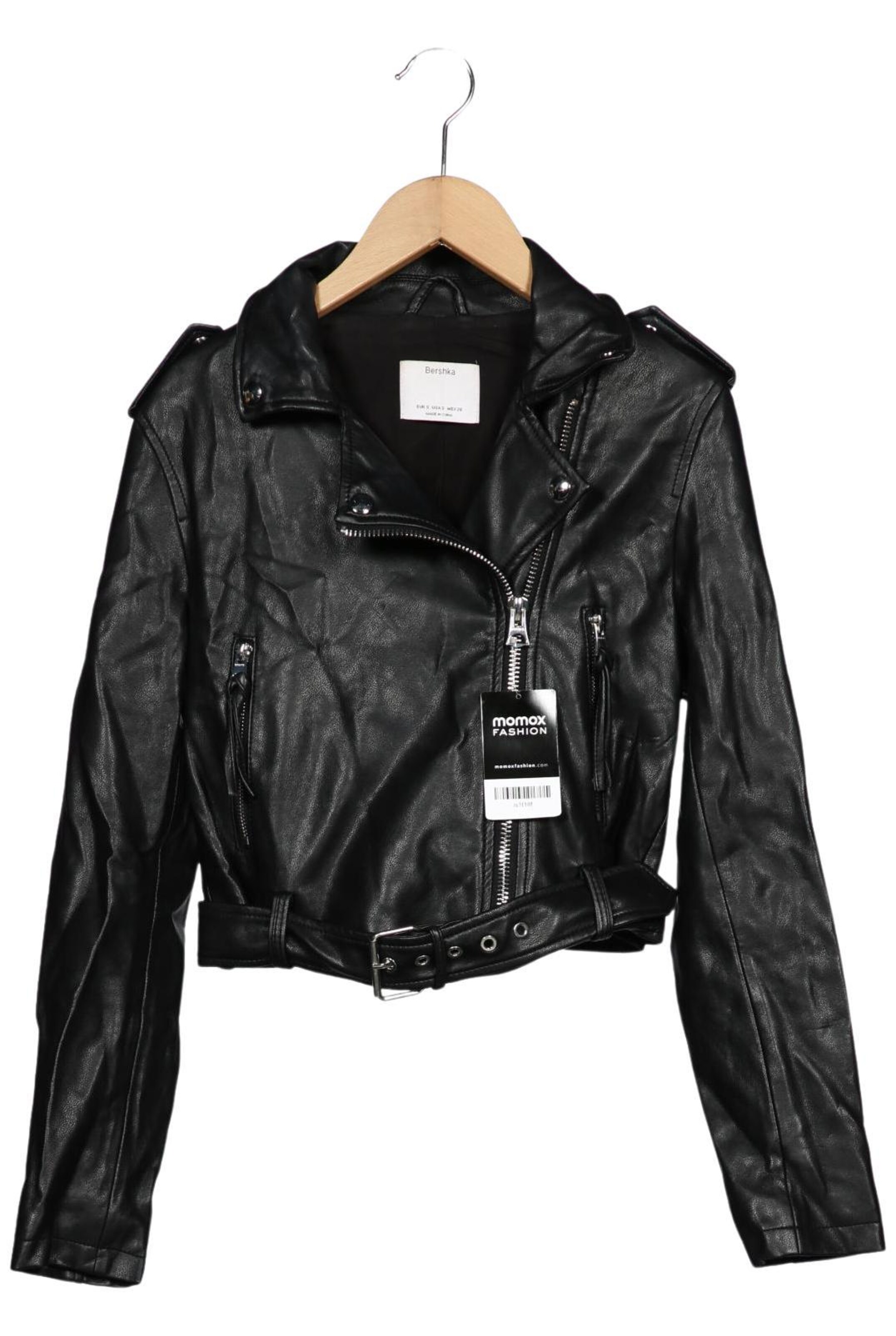 Bershka Jacket & Coat in S in Black: front