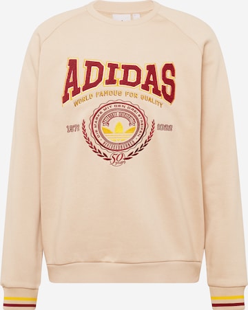 ADIDAS ORIGINALS Sweatshirt 'Varsity' in Beige: voorkant