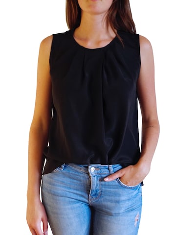 Camicia da donna 'Seidenbluse Gileseta' di Posh Gear in nero: frontale
