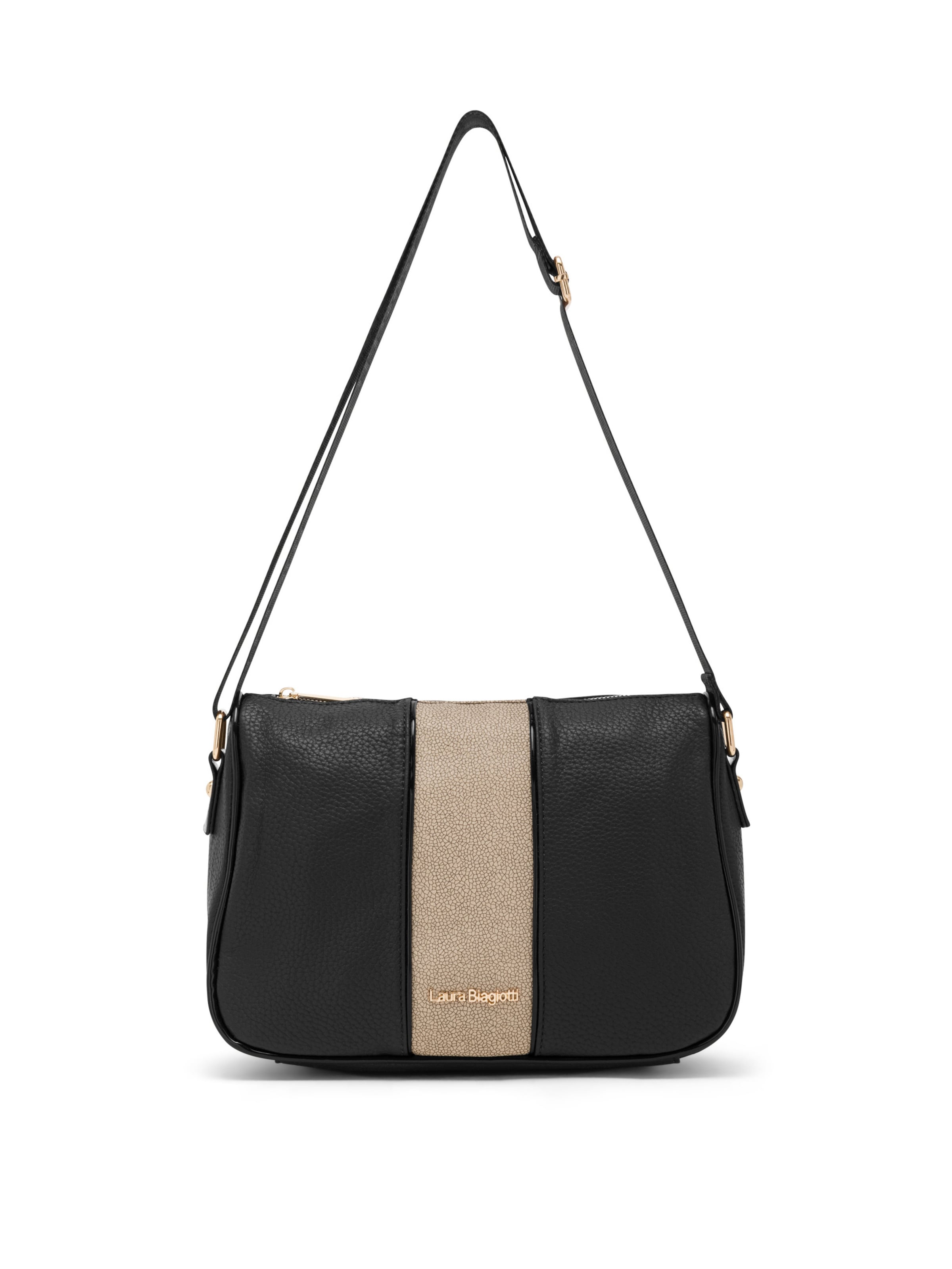 Borsa a tracolla 'Gillman 2' di Laura Biagiotti in nero: frontale