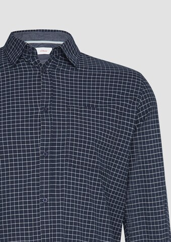s.Oliver Regular fit Button Up Shirt in Blue