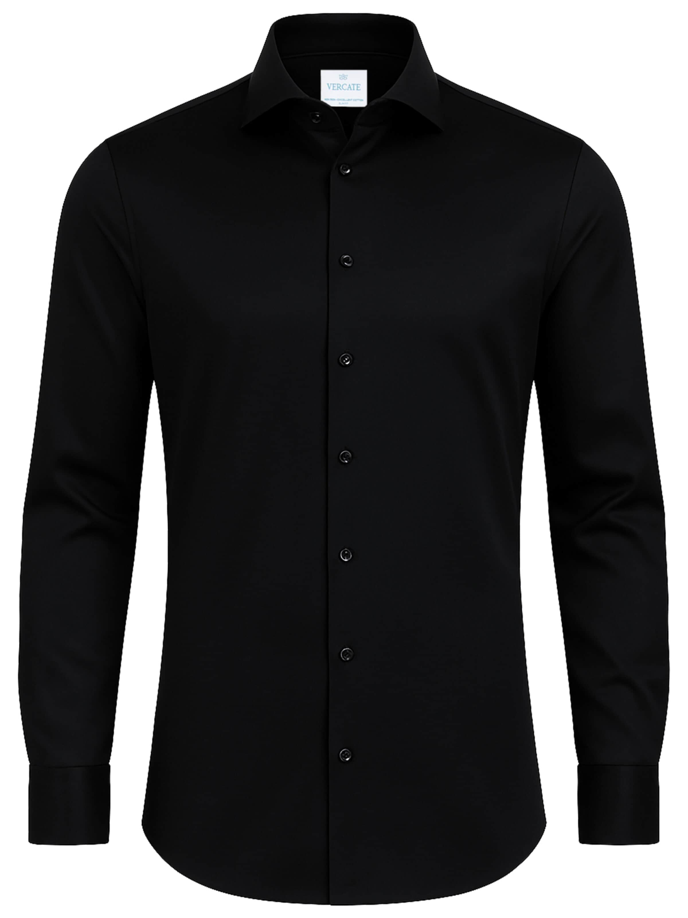 Vercate Slim fit Business shirt 'No. 2' in Black: front
