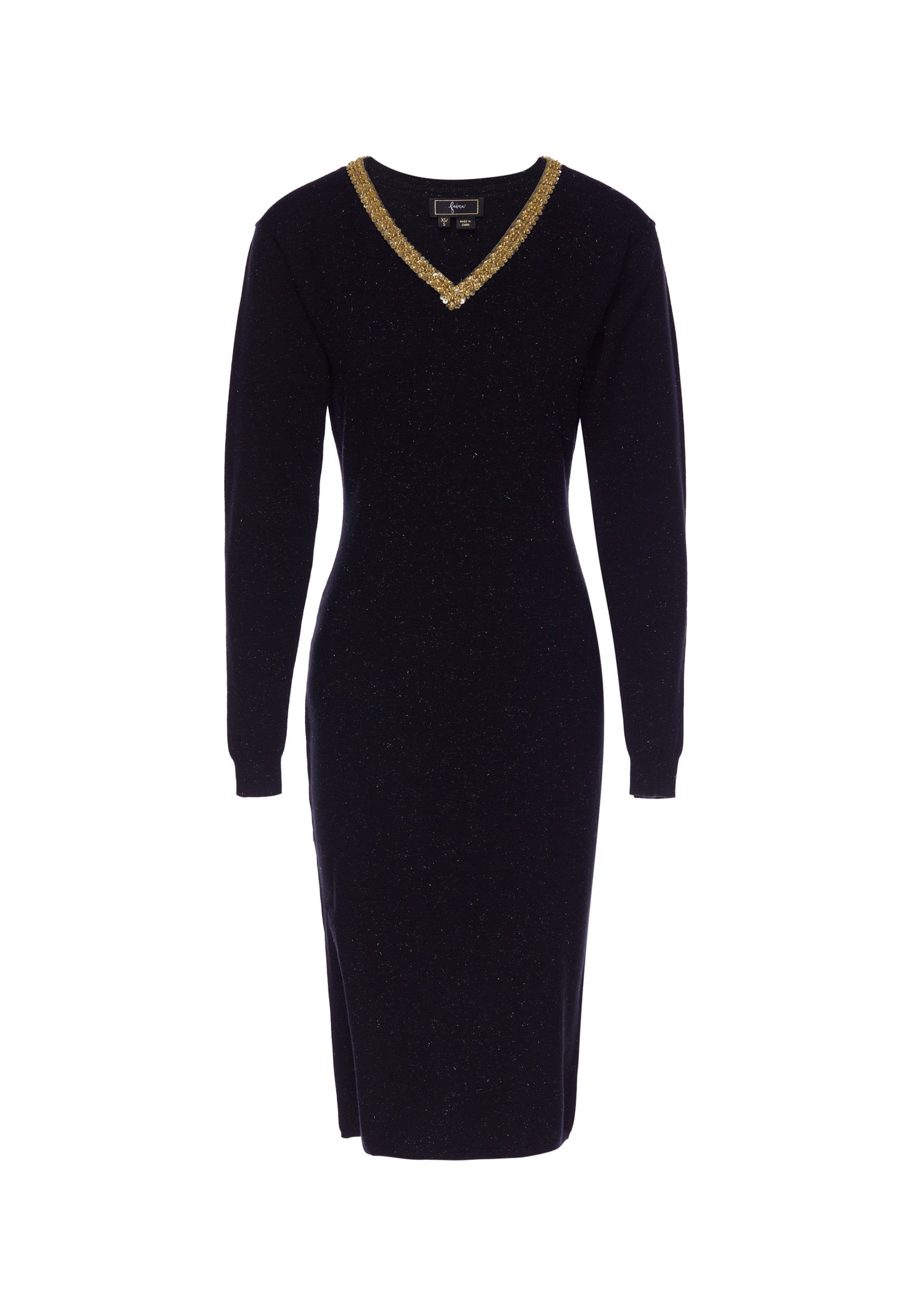 faina - Vestido en negro: frente