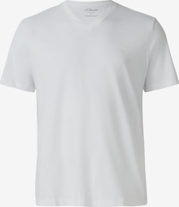 s.Oliver Men Big Sizes Shirt in White: front