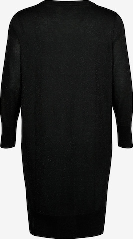Zizzi Gebreide jurk 'MSHIMMER' in Zwart
