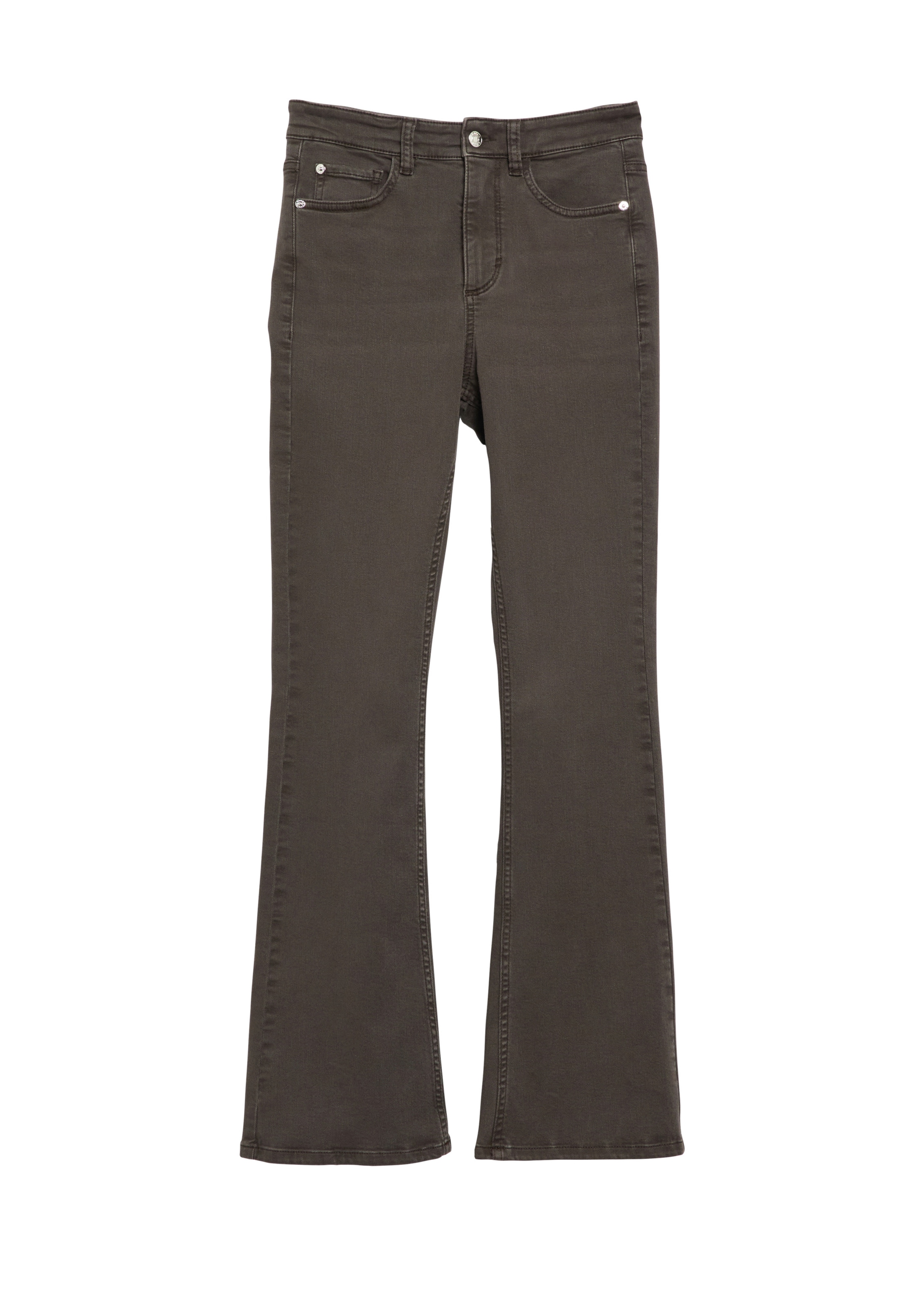 COMMA Flared Jeans 'Emma' in Braun: Vorderseite