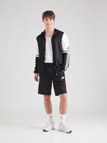 ADIDAS PERFORMANCE Athletic Zip-Up Hoodie 'SQ25' in Black