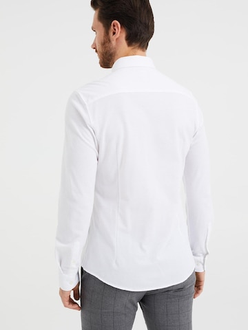 WE Fashion Slim fit Button Up Shirt in White