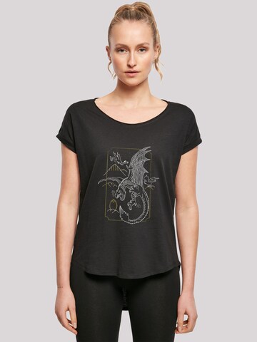 F4NT4STIC Shirt 'Harry Potter Dragon' in Zwart: voorkant