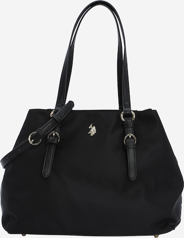 U.S. POLO ASSN. Schultertasche 'Houston' in Schwarz: predná strana