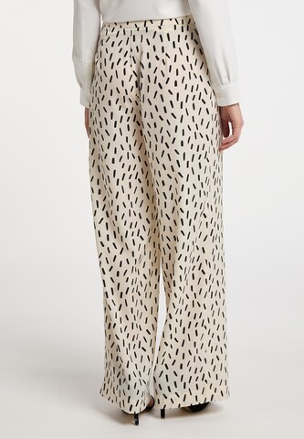 DreiMaster Klassik Wide leg Broek 'Eucaly' in Wit