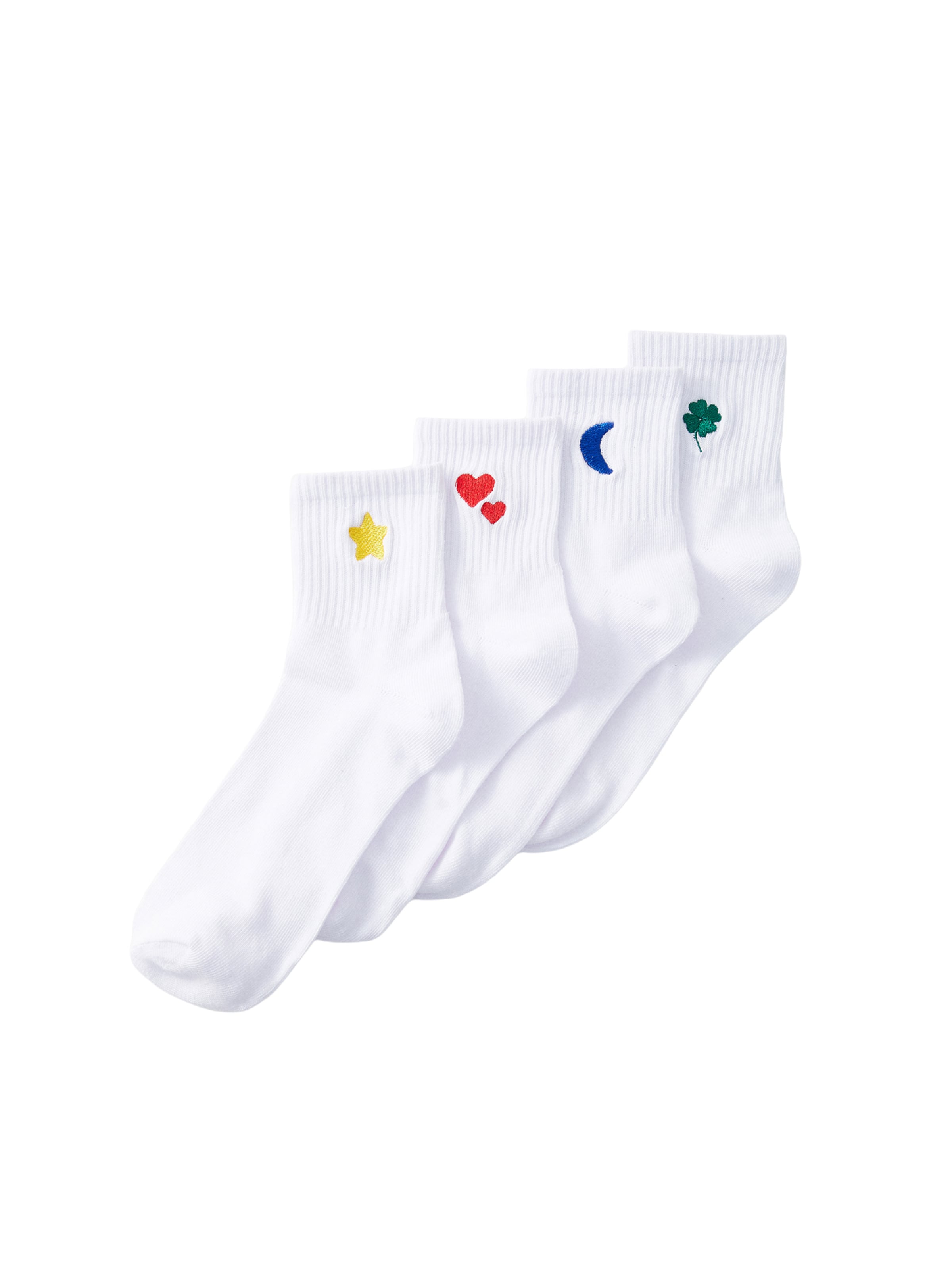 PIECES Sockor 'PCMOVA' i vit: framsida