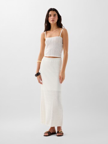 Scalpers Pointelle White Skirt ' ' in Weiß