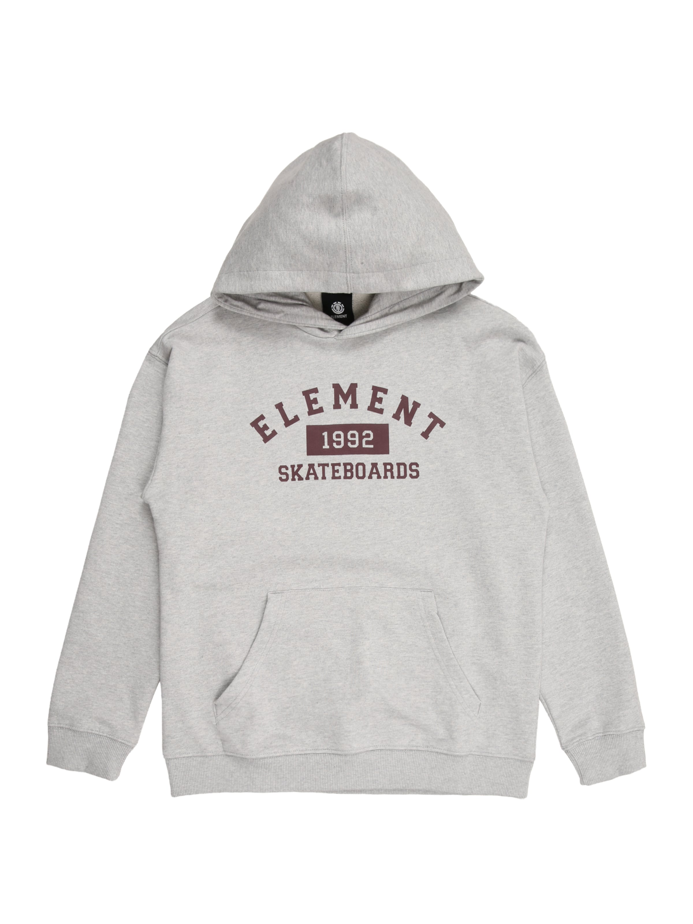 Felpa sportiva 'HOME TEAM' di ELEMENT in grigio: frontale