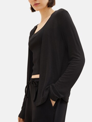 TOM TAILOR Knit Cardigan in Black