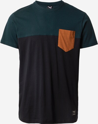 Iriedaily T-Shirt in cognac / dunkelgrün / schwarz, Produktansicht