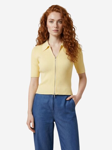 Pullover 'Jdynanna S/S Short Zip Cardigan Knt 15359372' di Jaqueline de Yong in giallo: frontale