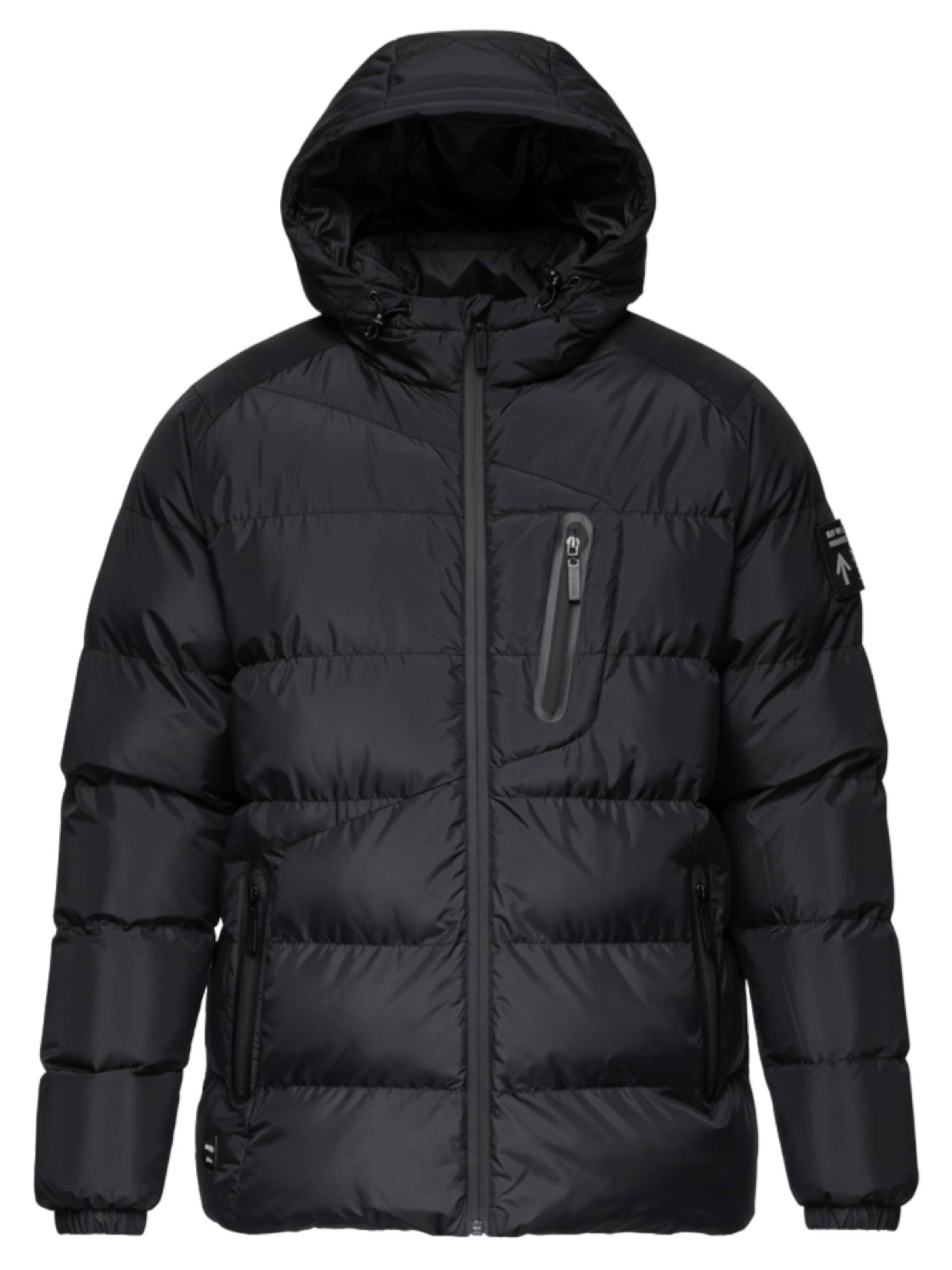 Ombre Winterjas in de kleur Zwart, Productweergave