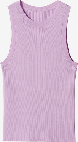 MANGO Knitted Top 'KARL' in Purple: front