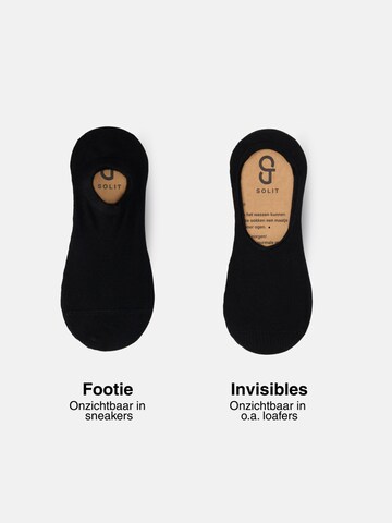 SOLIT socks Sokken 'Invisibles (zwart) - 3 pack' in Zwart